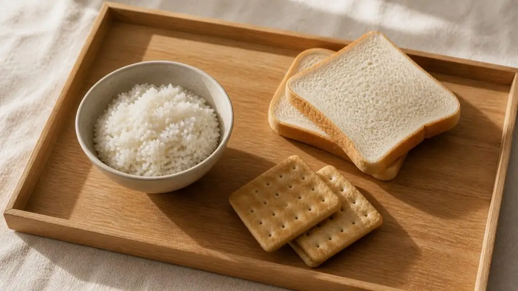 Bland carbs section - First trimester eating is genuinely hard, and nobody talks about it enough.