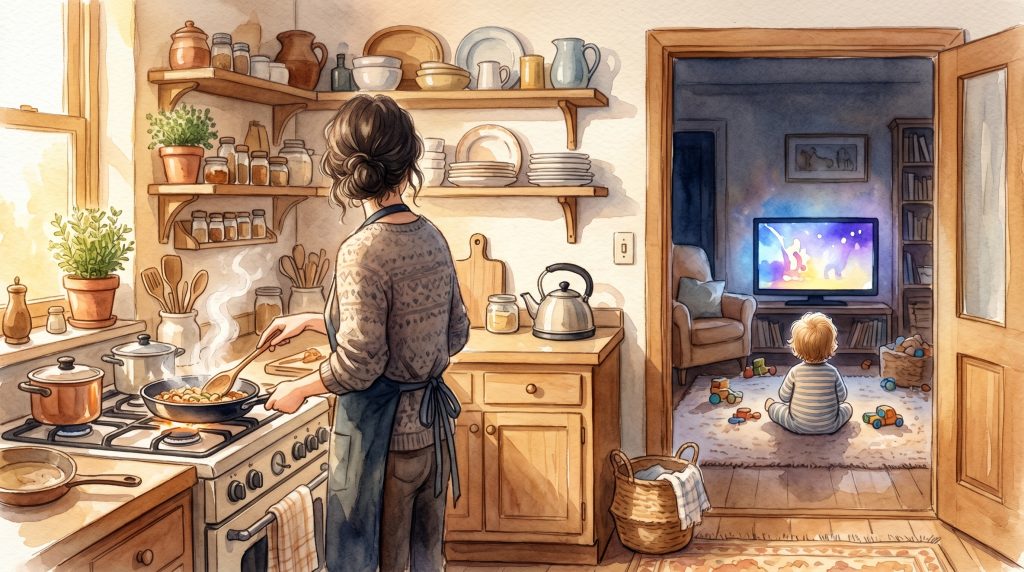 Should You Let Your Toddler Watch TV While You Cook - Let me guess how you ended up here.
