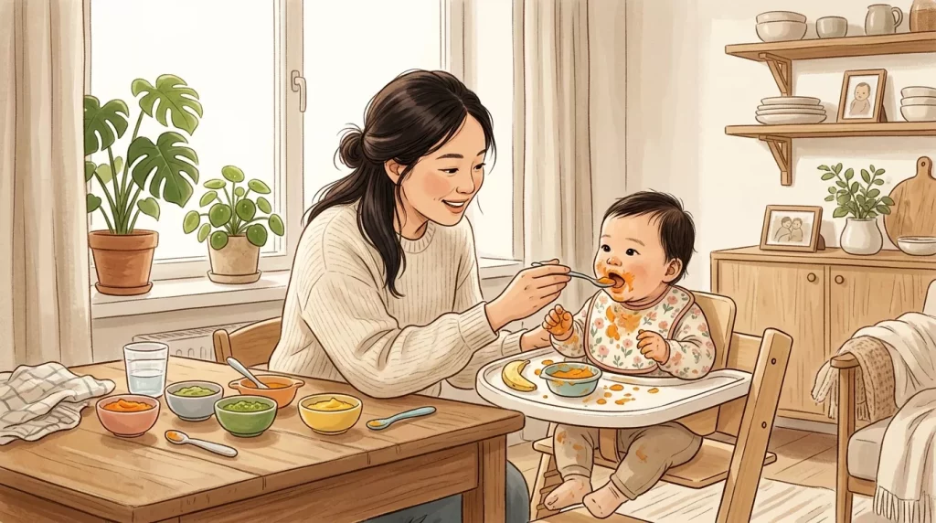 Mother feeding baby solid food 202606230958 2 - Starting solids is one of those milestones that many parents eagerly anticipate.