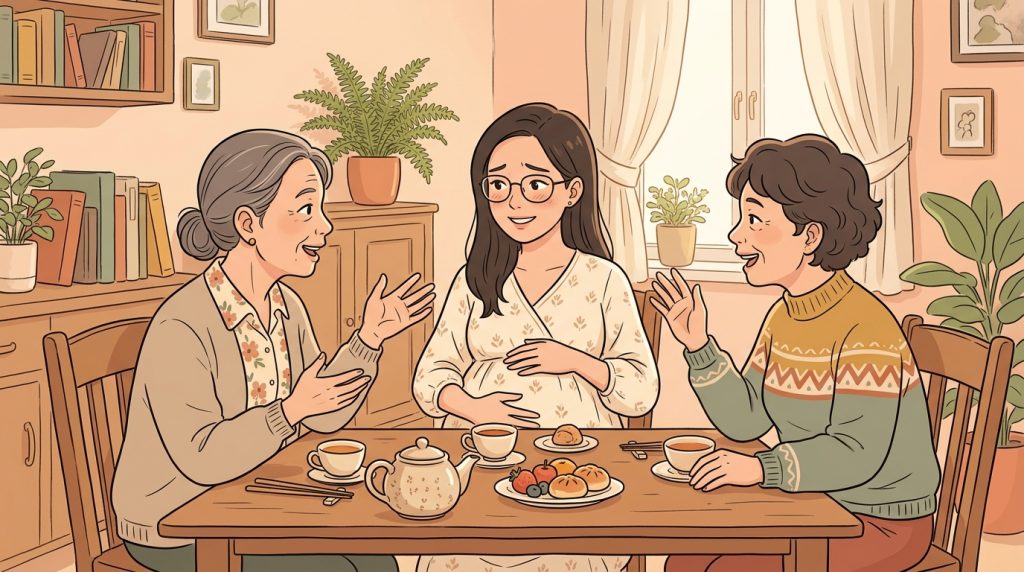 Pregnant woman receiving advice 202606040948 - If you grew up in Southeast Asia, you already know that pregnancy comes with opinions.