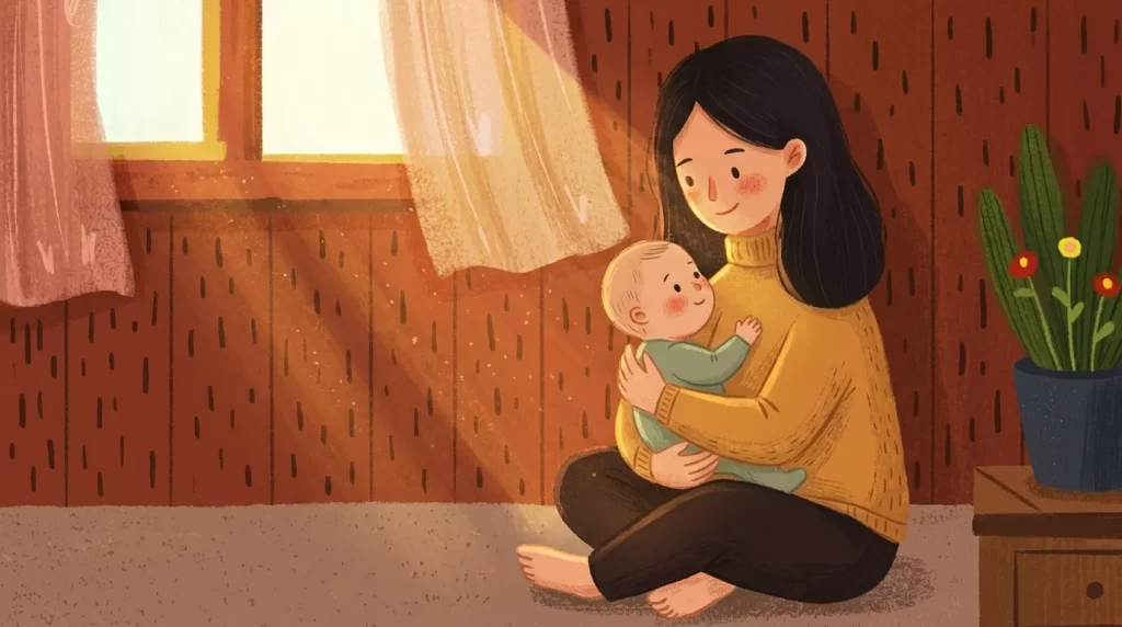 Mother holding baby by window 202607010930 - Somewhere around the four-month mark, you start to notice it.