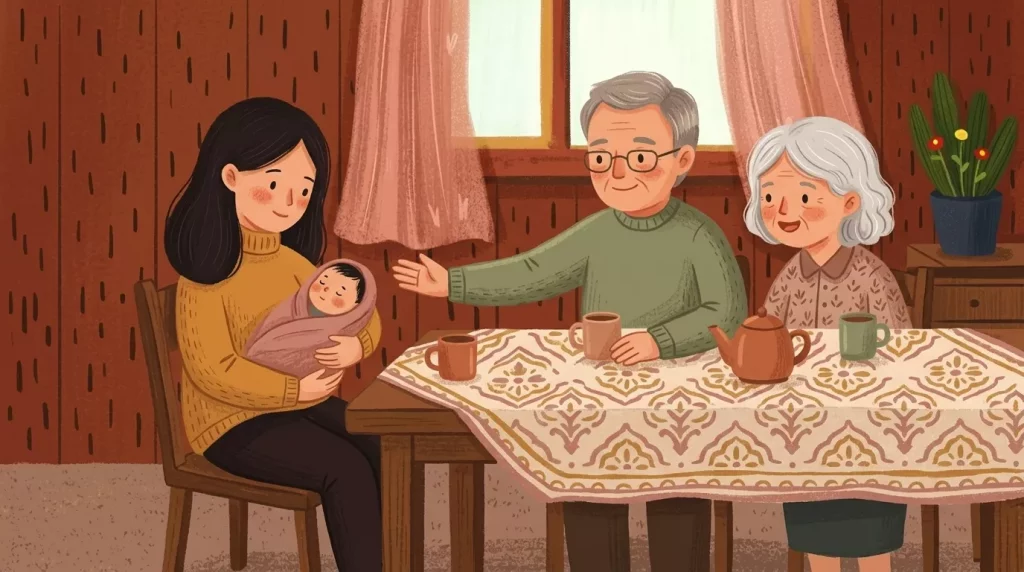 Mother with newborn and grandpar… 202607010909 - I had spent nine months preparing for a birth that never happened.