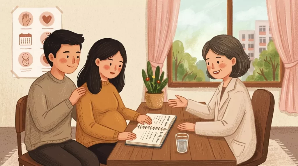 Pregnant woman prenatal checkup … 202607031457 - I thought a birth plan was supposed to make birth predictable.
