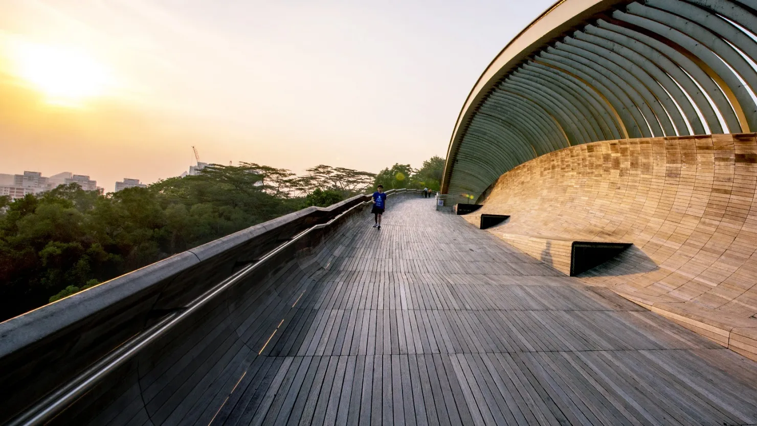 Henderson Waves Singapore morning - The first time we tried, we made it about four hundred meters.